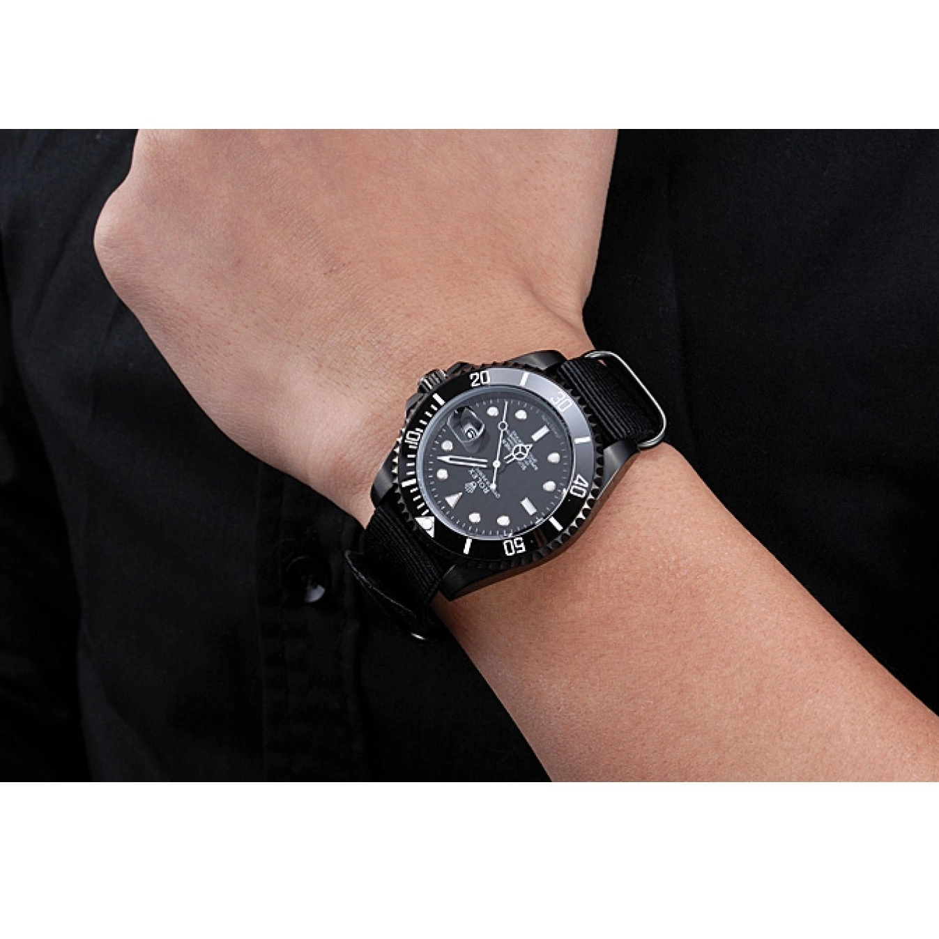 Aaa replica Submariner Black Strap Rolex 622006 Nylon 0515